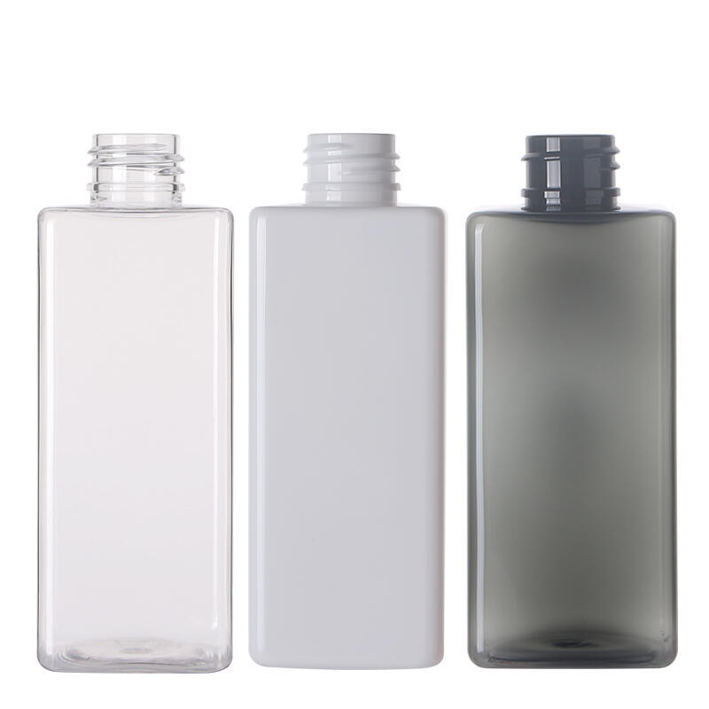 Customized Shampoo Packing 200ml Square Pet Plastic Bottle 6oz